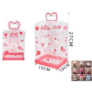Caja De Regalo Plastico Trasparente 15*10*27Cm