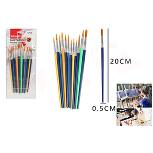 Set Pinceles 20*0.5Cm 12Pcs