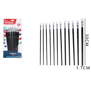 Set Pinceles 30Cm 12Pcs