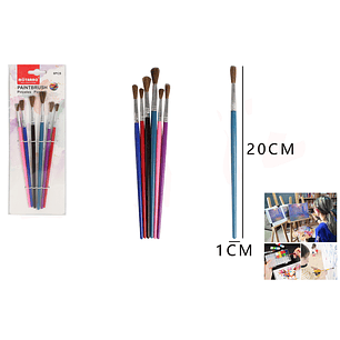 Set Pinceles 20*1Cm 6Pcs