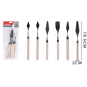Espatura De Pinturas Oleo 1*20Cm 6Pcs