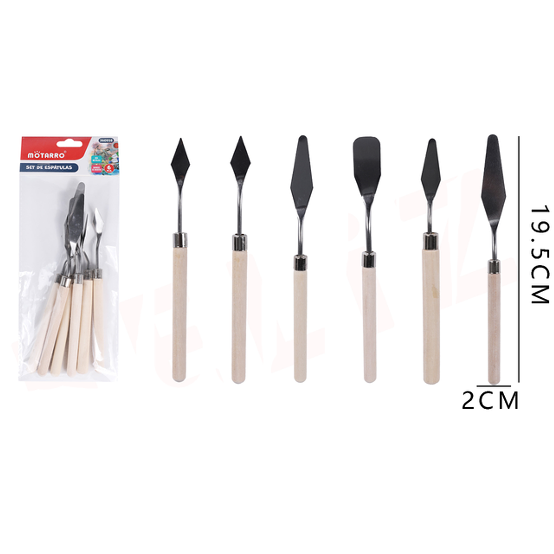 Espatura De Pinturas Oleo 1*20Cm 6Pcs 1