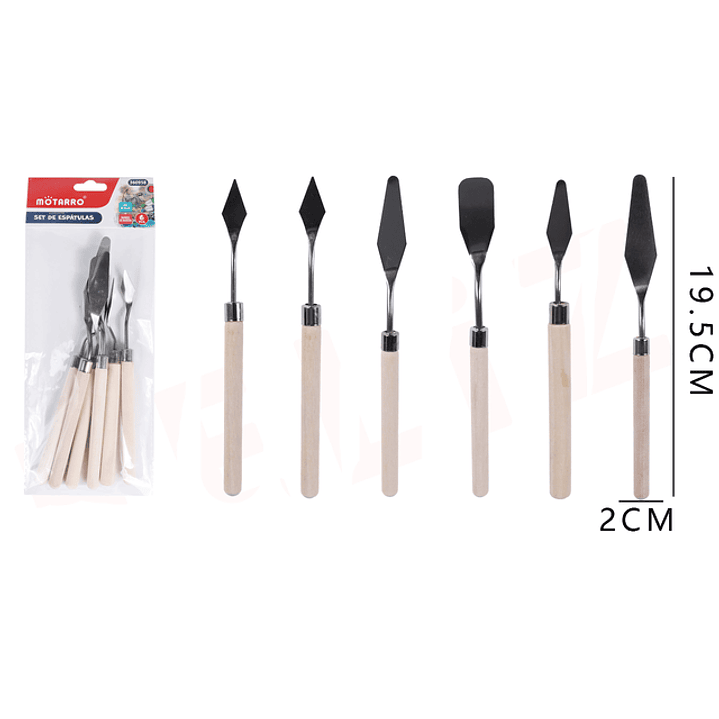 Espatura De Pinturas Oleo 1*20Cm 6Pcs 1