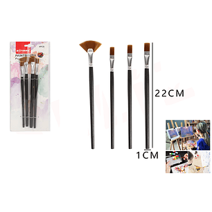 Set Pinceles 22*1Cm 4Pcs