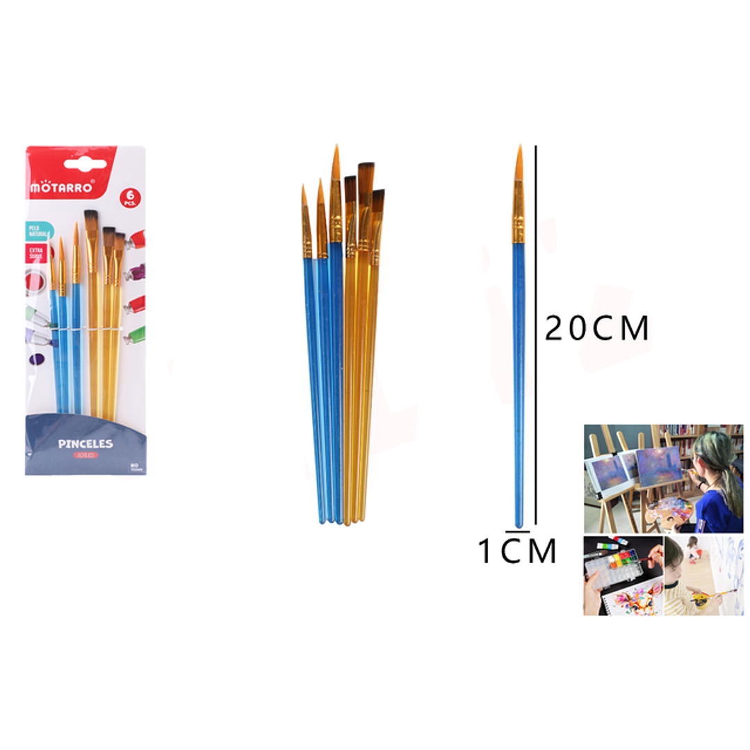 Set Pinceles 1*20Cm 6Pcs 1
