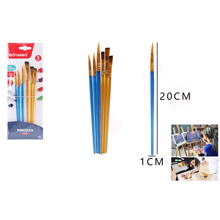 Set Pinceles 1*20Cm 6Pcs 1