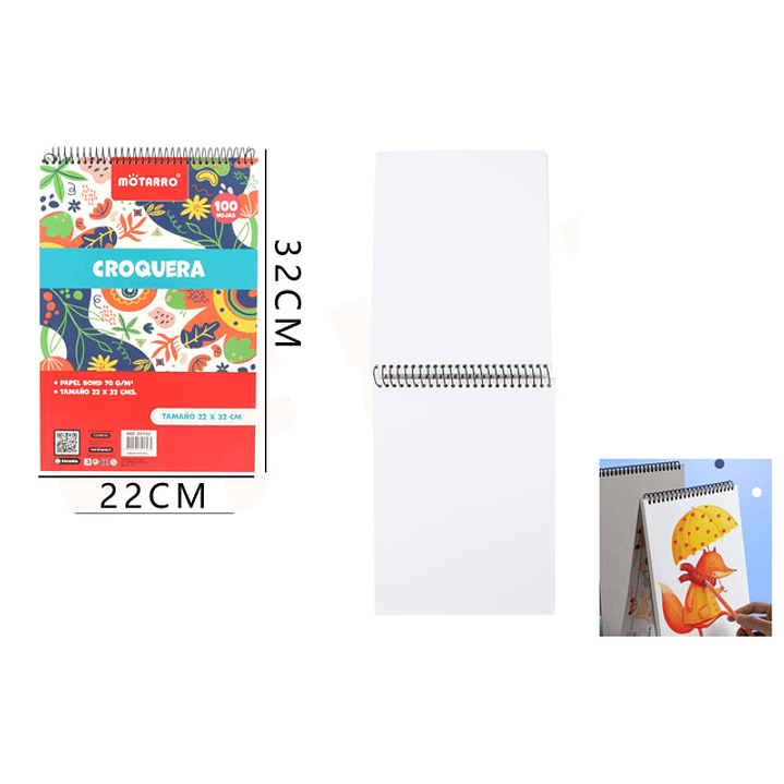 Croquera 32x22Cm 100Hojas 1