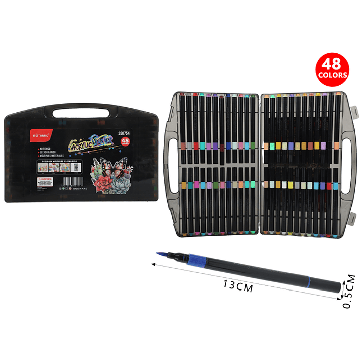 Marcadores De Color 13Cm 48Pcs 1