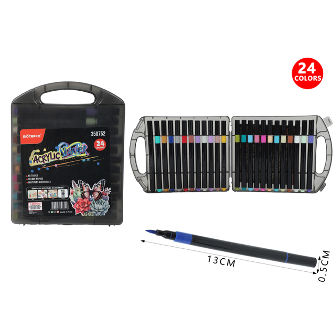 Marcadores De Color 13Cm 24Pcs 1