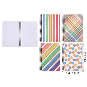 Libreta A5 Estilo Visual Abstracto – 14.5×21 cm, 80 Hojas