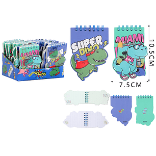 Mini Libreta Formado Dinosaurio