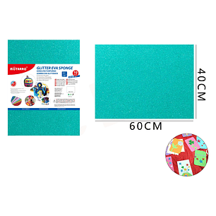 Goma Eva Glitter Verde 40X60Cm