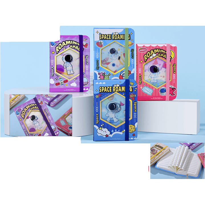 Libreta Con Elastico Efecto Lenticular A7 1