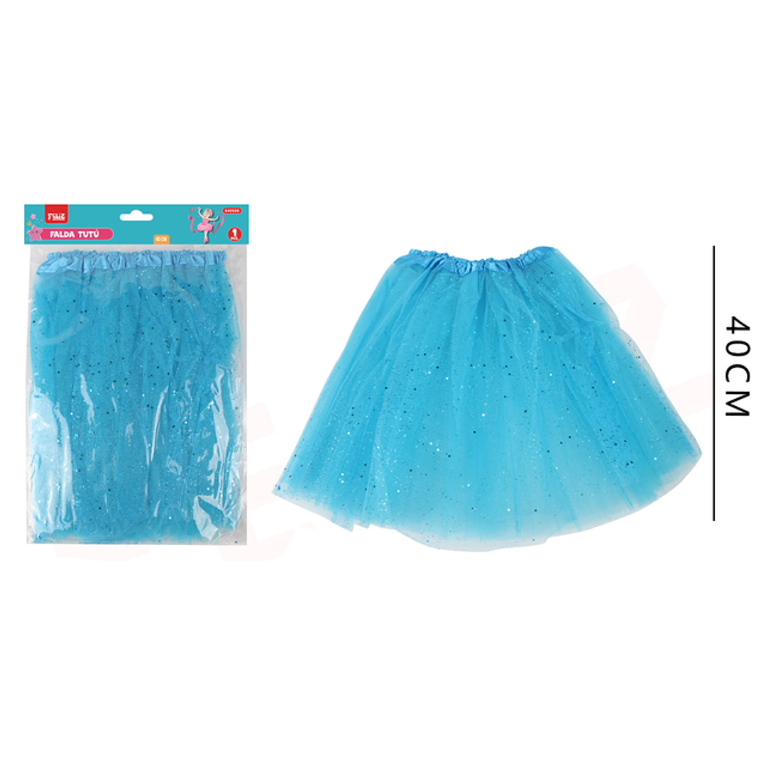 Falda Tutu Celeste 40Cm 1
