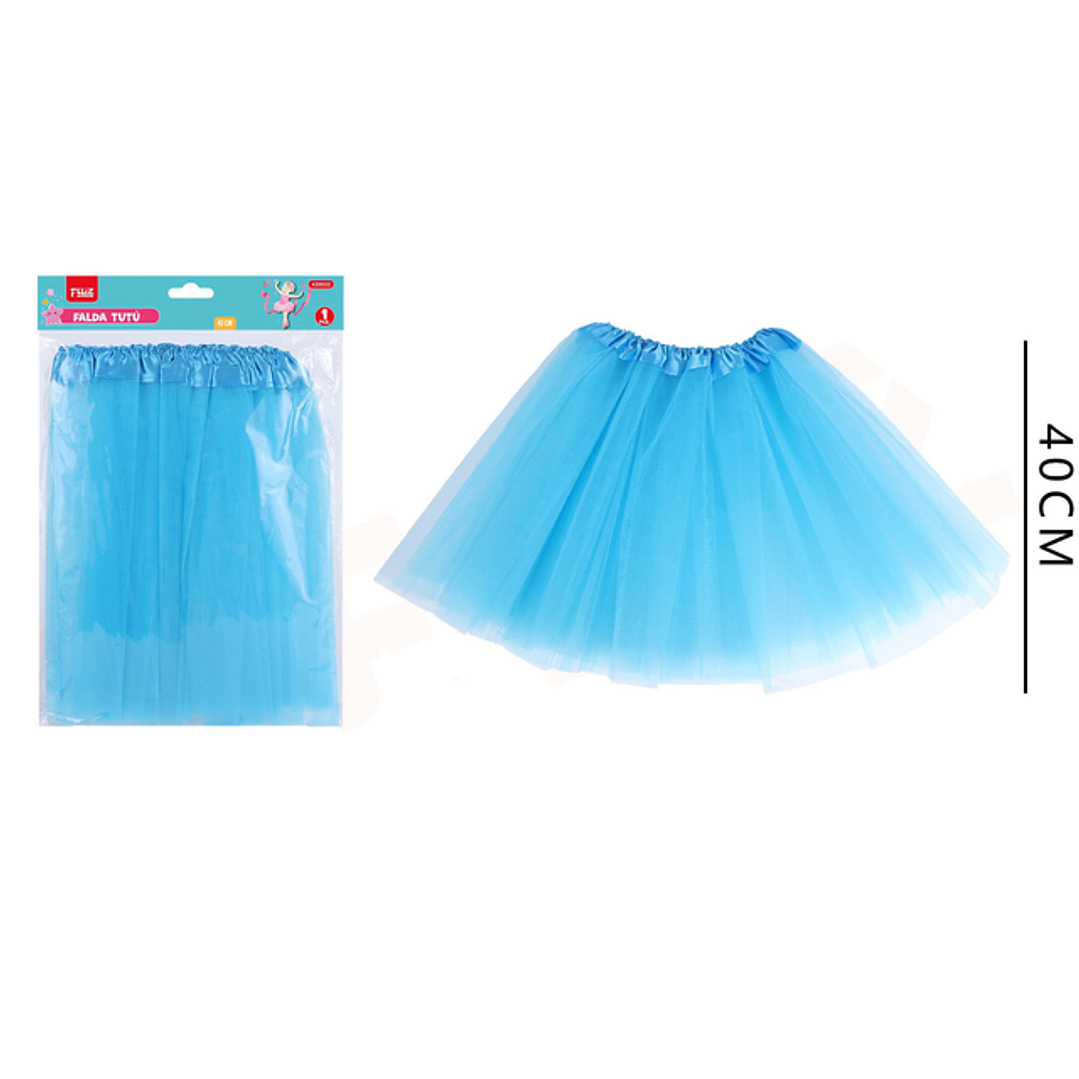 Falda Tutú Celeste 40Cm 1