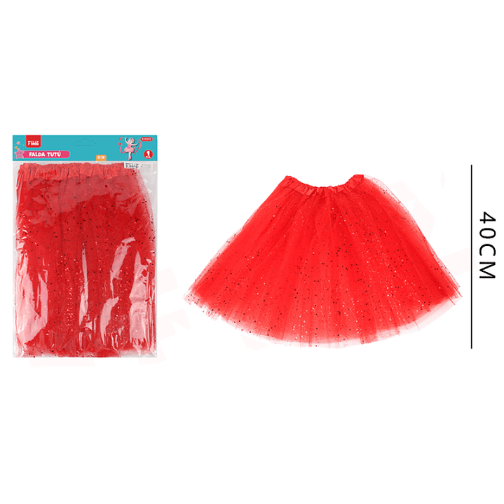 Falda Tutu Rojo 40Cm 1