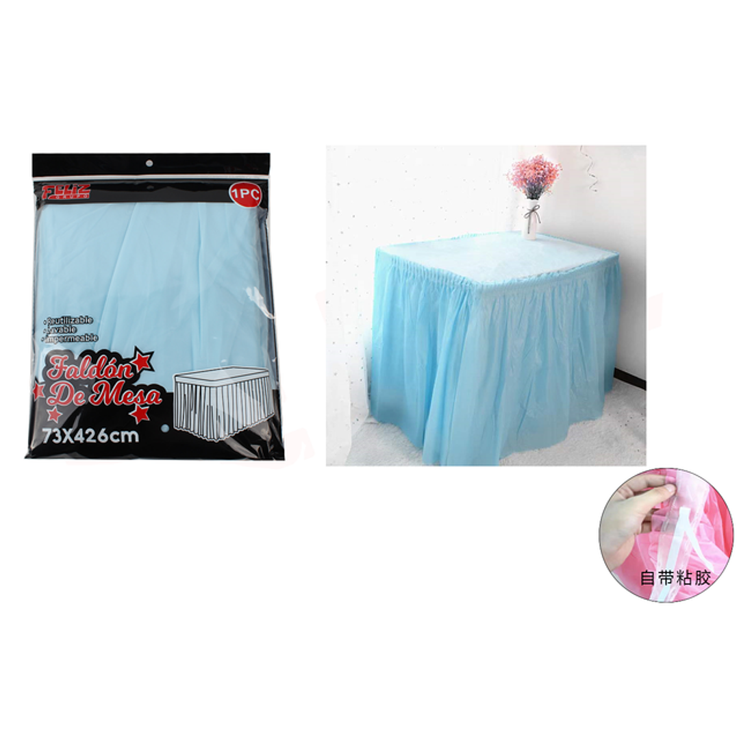 Faldon De Mesa Celeste 426X73Cm 1