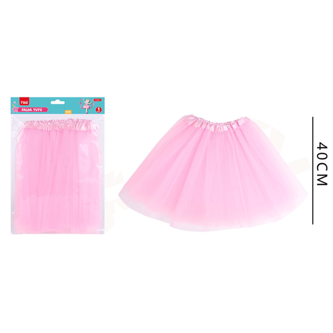 Falda Tutú Rosado 40Cm 1
