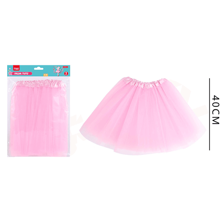 Falda Tutú Rosado 40Cm 1