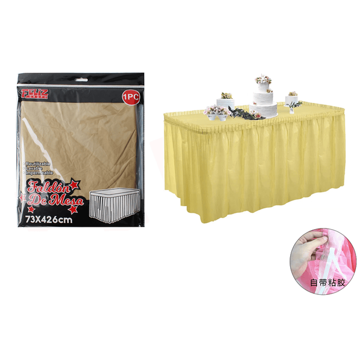 Faldon De Mesa Dorado 426X73Cm 1