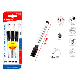 Marcador De Pizarra Con Borrador 11.5cm