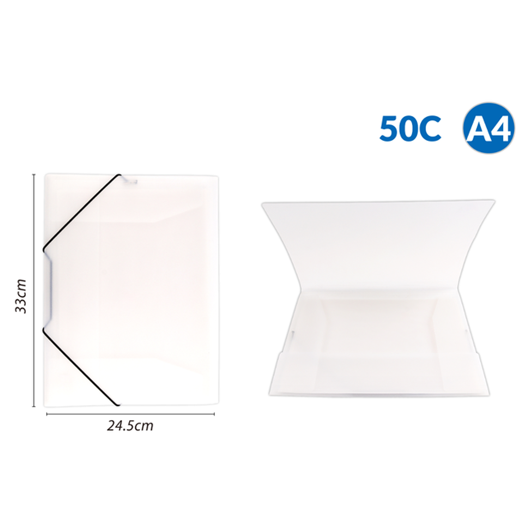 Carpeta Con Elastica Blanco Mate A4 1