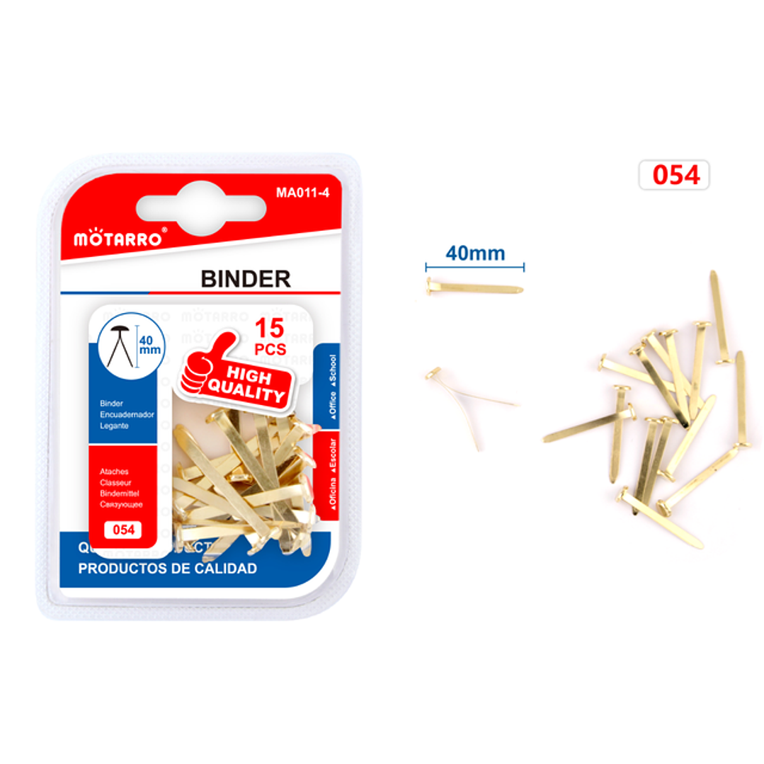 Encuadernador Dorado 40mm 1