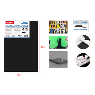 Tablero Espuma Adhesiva Negro 50x70cm