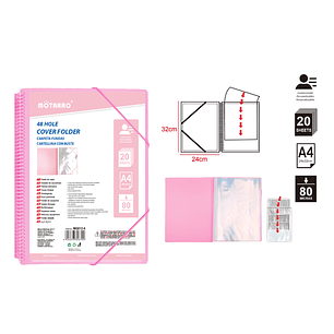 Carpeta Rosada 24x32Cm A4 30 Hojas