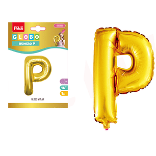 Globo Metalizado Dorado Letra K