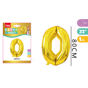 Globo Metalizado Mylar Dorado 0 80Cm