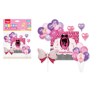 Set De Globos Feliz Cumple Barbie