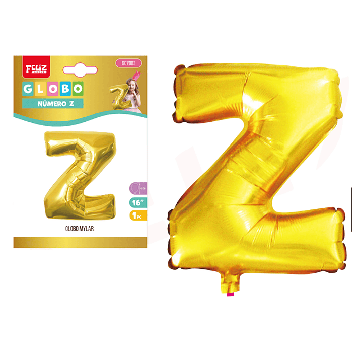 Globo Metalizado Dorado Letra W 1