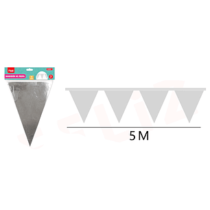 Banderin Plateado 5M