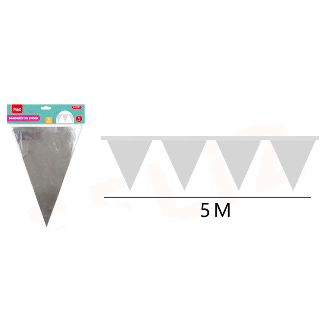 Banderin Plateado 5M 1