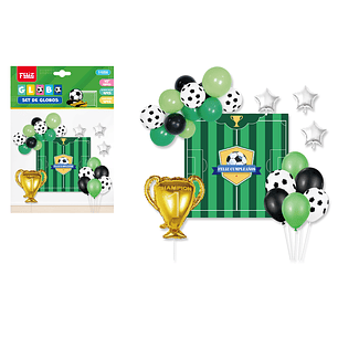 Set De Globos Feliz Cumple Futbol