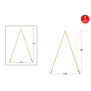 Soporte Para Globos Triangulo 1.5X2M