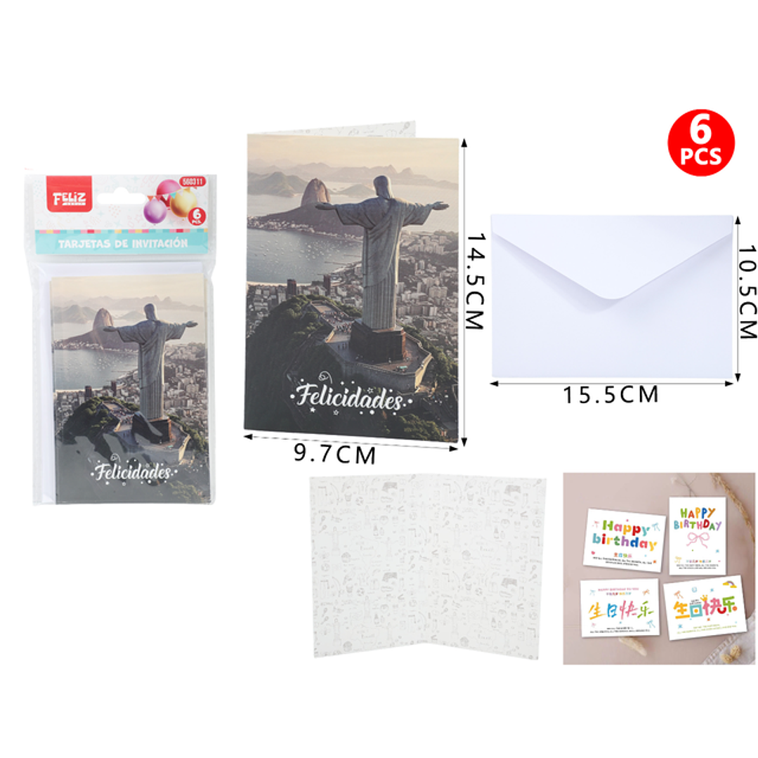 Set De Tarjeta Invitación Felicidades 1