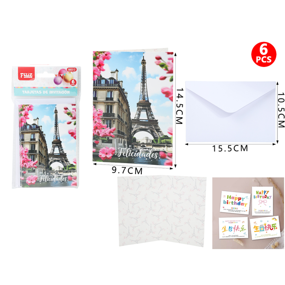 Set De Tarjeta Invitación Felicidades 1