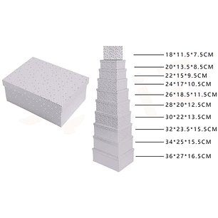 Pack De Cajas Blanco Dorado