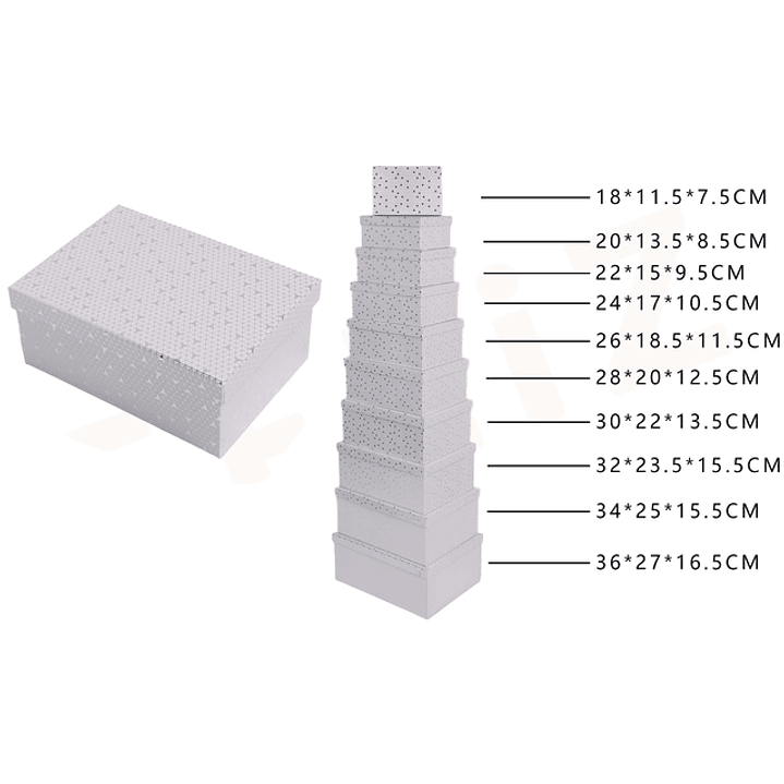 Pack De Cajas Blanco Dorado 1