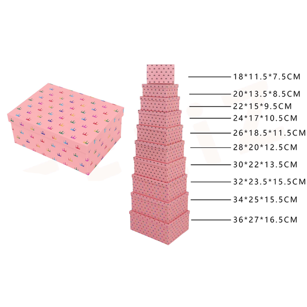 Pack De Cajas Rosado Dorado Corona 1