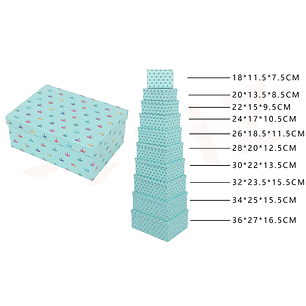 Pack De Cajas Azul Dorado Corona