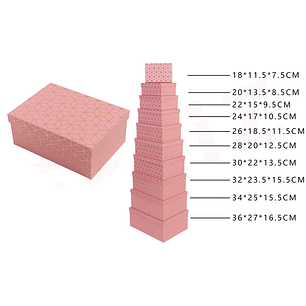 Pack De Cajas Rosado Dorado