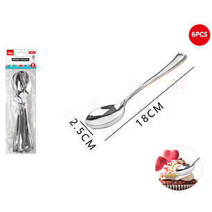 Cucharas Plasticos Plateado