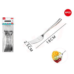 Tenedores Plasticos Plateado