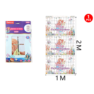 Cortina Sirena F.Cumple Blanco 1x2M