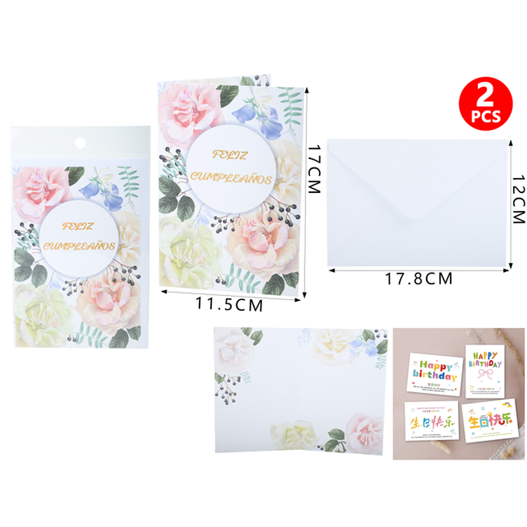 Tarjeta De Regalo F.Cumple Flores 1