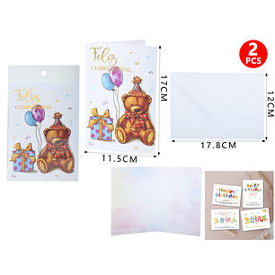 Tarjeta De Regalo F.Cumple Osito