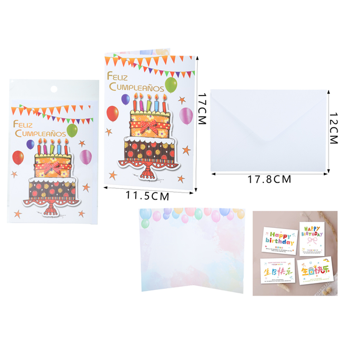 Tarjeta De Regalo F.Cumple Torta 1